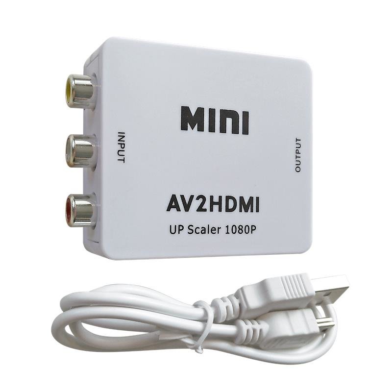  yan RCA AV a HDMI convertidor adaptador compuesto AV2HDMI  convertidor 1080P HDTV : Electrónica